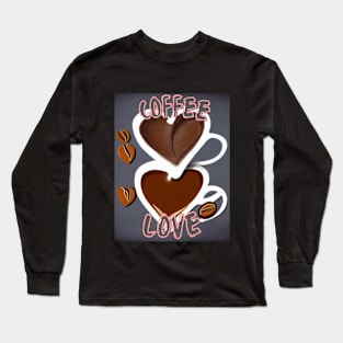 Coffee Love Pink Long Sleeve T-Shirt